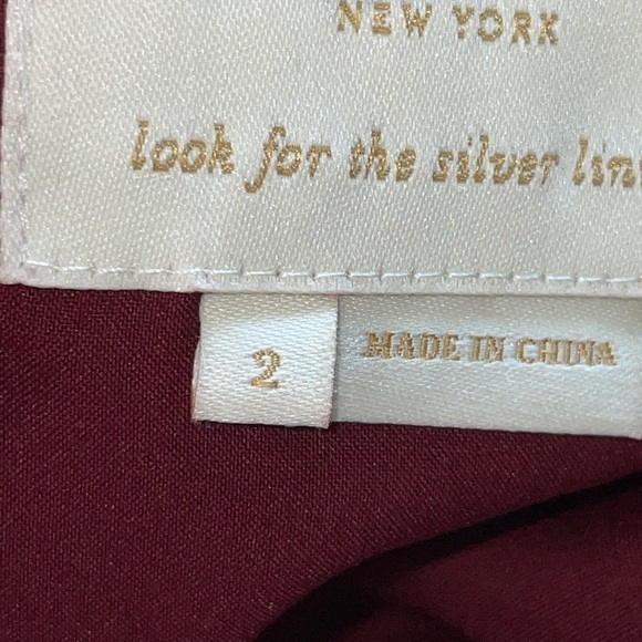 Kate Spade Burgundy Shift Dress – Scalloped Detail, Size 2 (Fits Small) - Picture 11 of 13